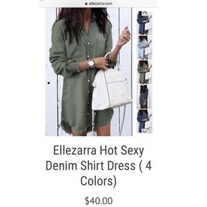 ellezarra denim shirt dress